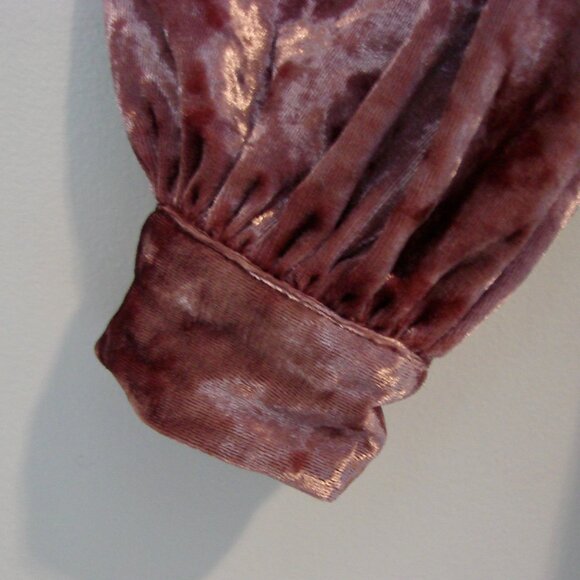 Muche and Muchette Velvet Dress Loose Pink Crushed Velvet Size Medium Large M/L - Picture 11 of 15